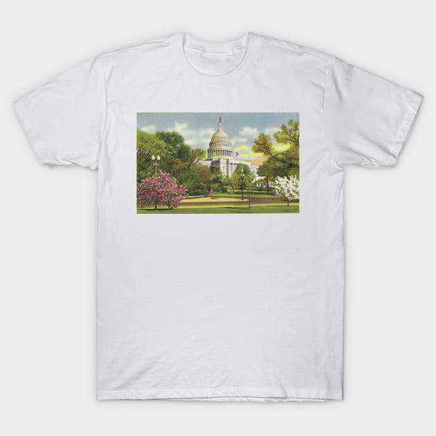 U.S. Capitol postcard, 1950 T-Shirt by rogerstrawberry